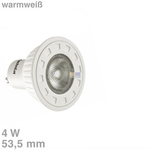 Klick zeigt Details von LED-Lampe GU10 4W warmweiß matt 30°Abstrahlwinkel