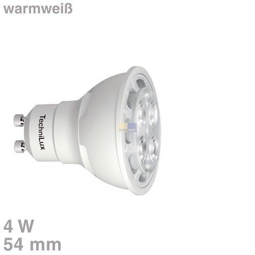 Klick zeigt Details von LED-Lampe GU10 4W warmweiß matt 35°Abstrahlwinkel dimmbar