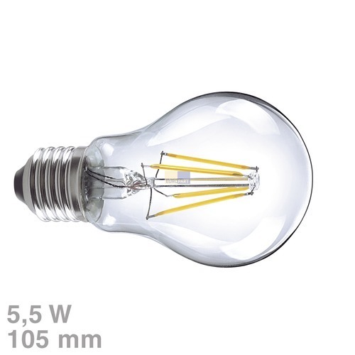 Klick zeigt Details von LED-Lampe E27 5,5W warmweiß klar
