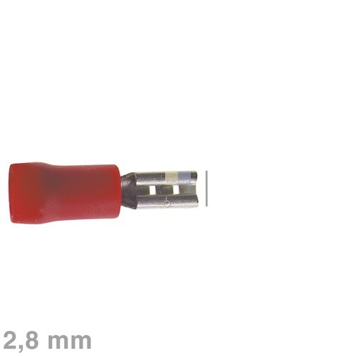 Klick zeigt Details von Flachsteckhülse rot 2,8mm