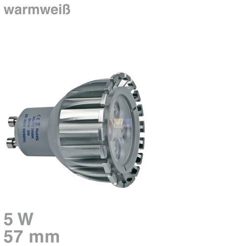Klick zeigt Details von LED-Lampe GU10 5W warmweiß 30°Abstrahlwinkel