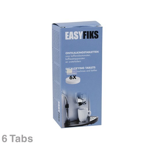 Klick zeigt Details von Kaffeemaschinen-Entkalker Tabs Easyfiks  6 Stück