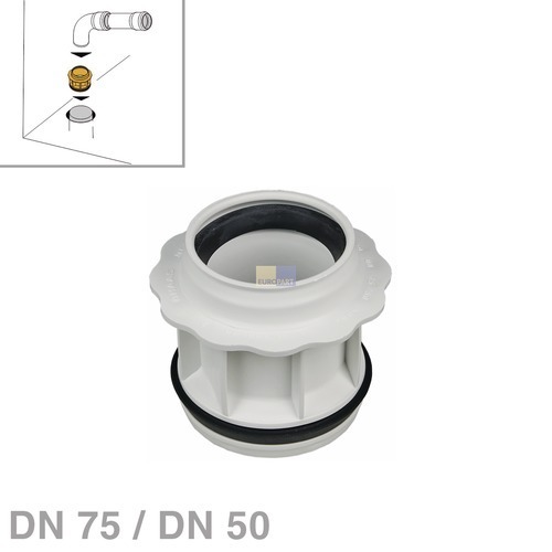 Klick zeigt Details von Abwasserrohr-Reduzierung DN75 / DN50 nach DIN4102-B1 Haas 6690