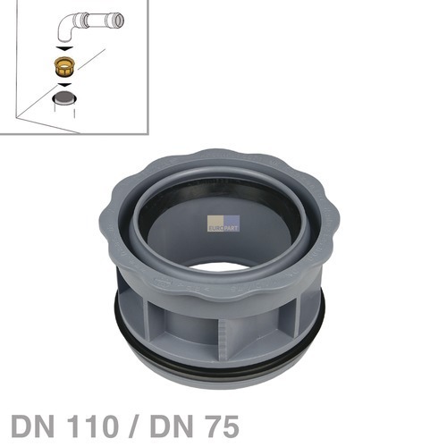Klick zeigt Details von Abwasserrohr-Reduzierung DN110 / DN75 nach DIN4102-B2