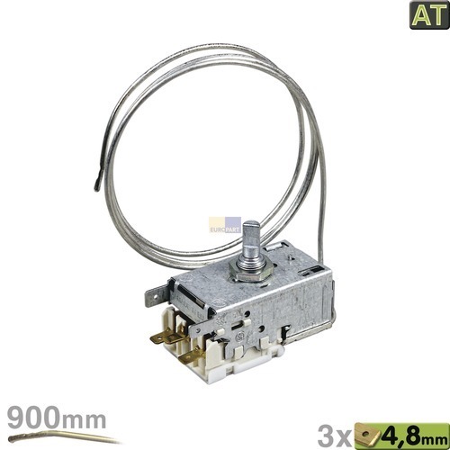 Klick zeigt Details von Thermostat K59-H1300 Ranco  900mm Kapillarrohr 3x4,8mm AMP, AT!