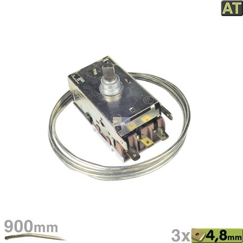 Klick zeigt Details von Thermostat K57-H5524 Ranco 900mm Kapillarrohr 3x4,8mm AMP