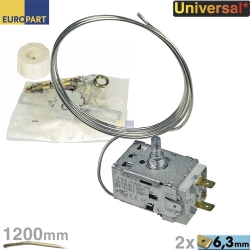 Klick zeigt Details von Thermostat A01-1001 Atea Europart Nr.1 1200mm Kapillarrohr 2x6,3mm AMP, Ersatz=1