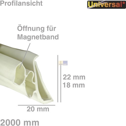 Klick zeigt Details von Universal Türdichtung PVC 2m