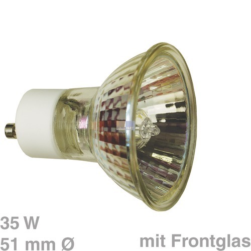 Klick zeigt Details von HV-Halogenlampe GZ10/51mmØ 35W