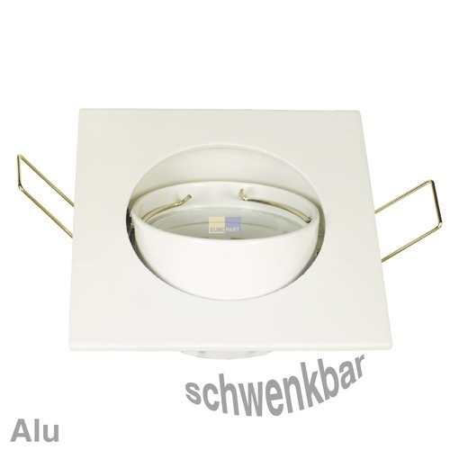Klick zeigt Details von Lampenhalter 4-eckig Weiß, Alu