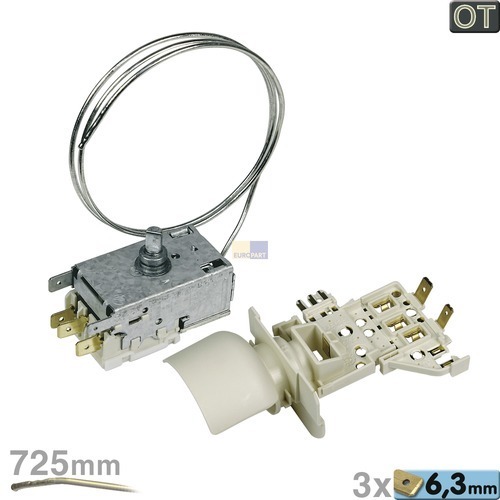 Klick zeigt Details von Thermostat K59-S1880 Ranco + Adapter  Umbausat, Bauknecht 481228238231