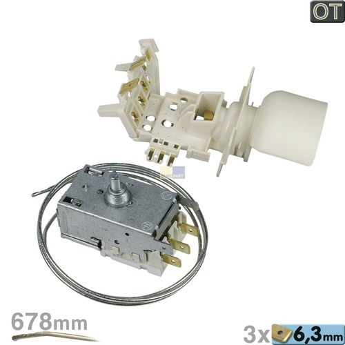 Klick zeigt Details von Thermostat K59-S2790/500 Ranco  mit Lampenhalter, BK 484000008567