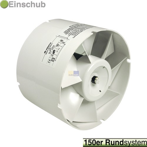 Klick zeigt Details von Rohreinschub-Ventilator 150er, rund