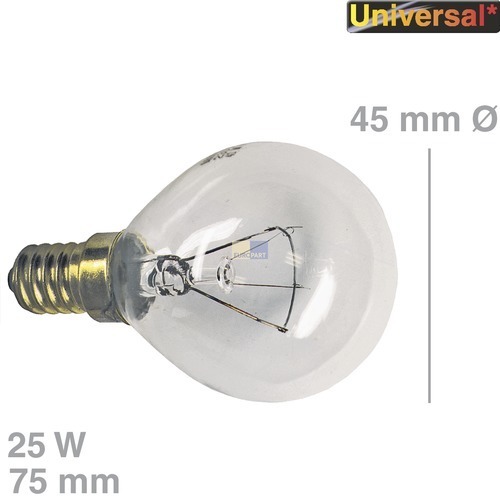 Klick zeigt Details von Backofenlampe 25W, E14, 300° Kugelform