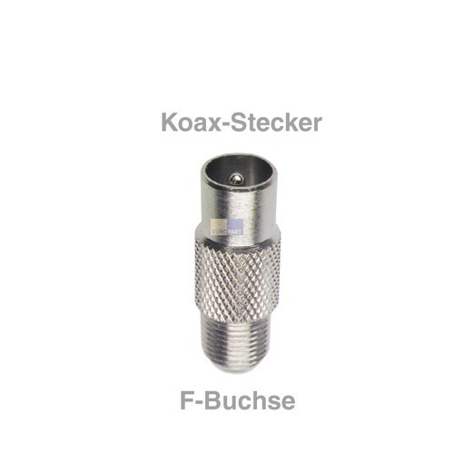 Klick zeigt Details von Adapter F-Buchse/Koax-Stecker