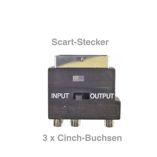 Klick zeigt Details von Adapter Scart-Stecker / 3xCinch-Buchse
