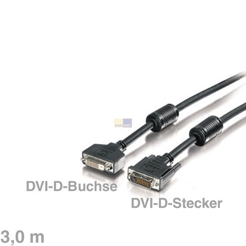 Klick zeigt Details von Kabel DVI-D-Adapterkabel Stecker/Buchse 3m
