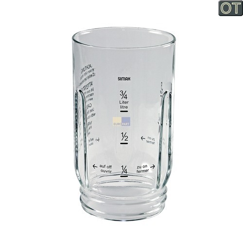 Klick zeigt Details von Behälter für Mixer, transparent Glas